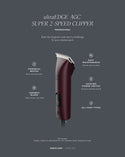 Andis Clipper AGCB Super 2-Speed Burgundy. - Artemis Grooming Supplies