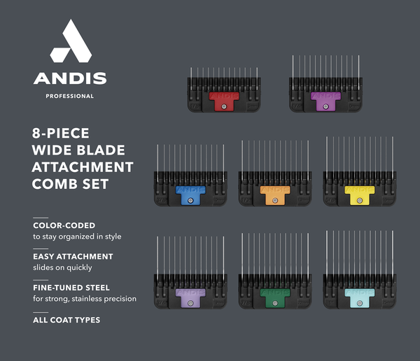 Andis Comb Wide Blade - Pkt 8