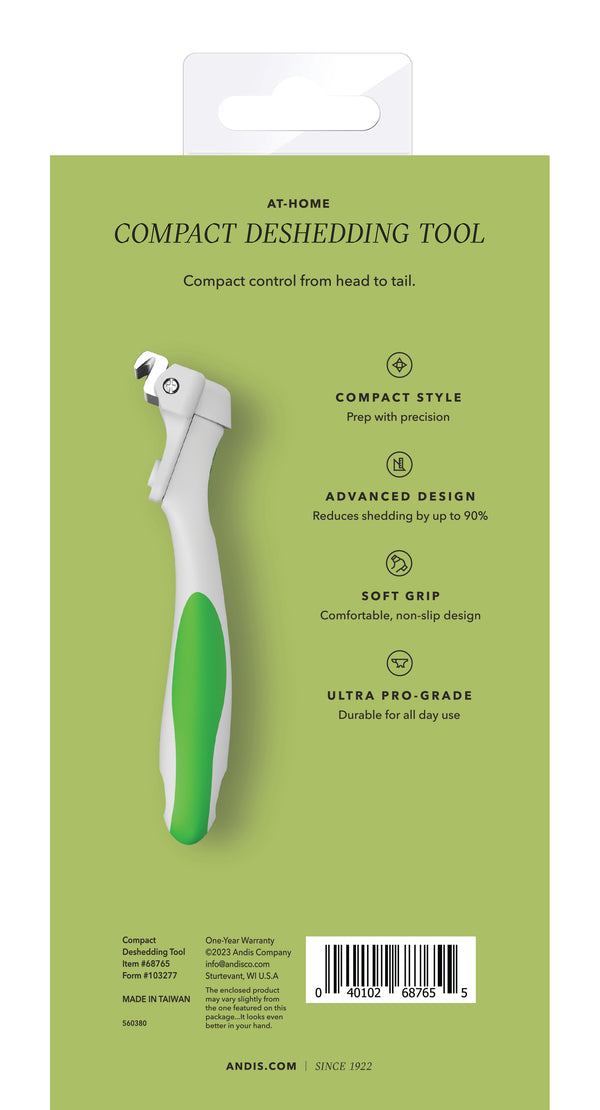 Andis Deshedding Tool Compact - White/Lime Green