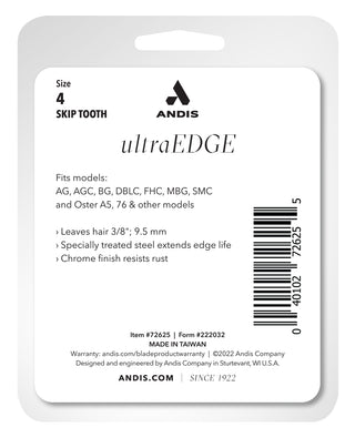 Andis Blade UltraEdge - Size 4 Skip Tooth. - Artemis Grooming Supplies
