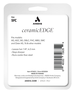Andis Blade CeramicEdge - Size 5FC. - Artemis Grooming Supplies