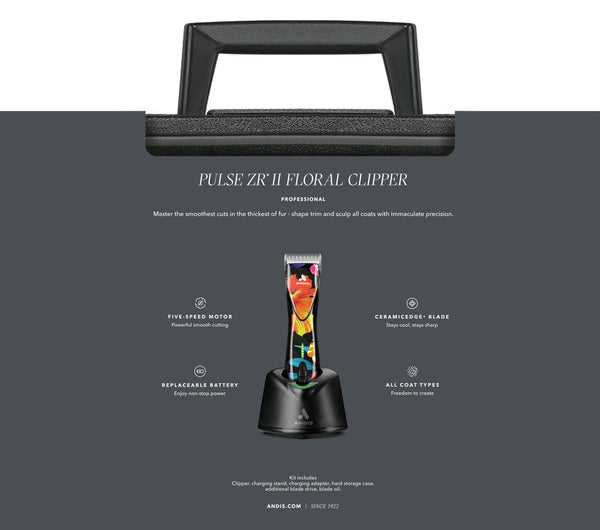 Andis Clipper Pulse ZR II - Flora. - Artemis Grooming Supplies