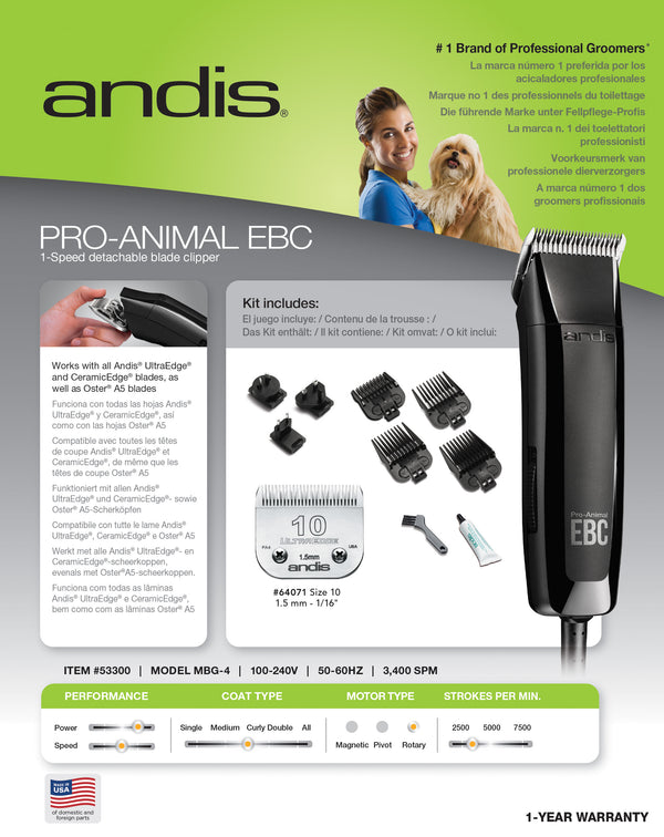 Andis Clipper Pro-Animal EBC I - Artemis Grooming Supplies