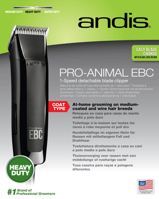 Andis Clipper Pro-Animal EBC I - Artemis Grooming Supplies