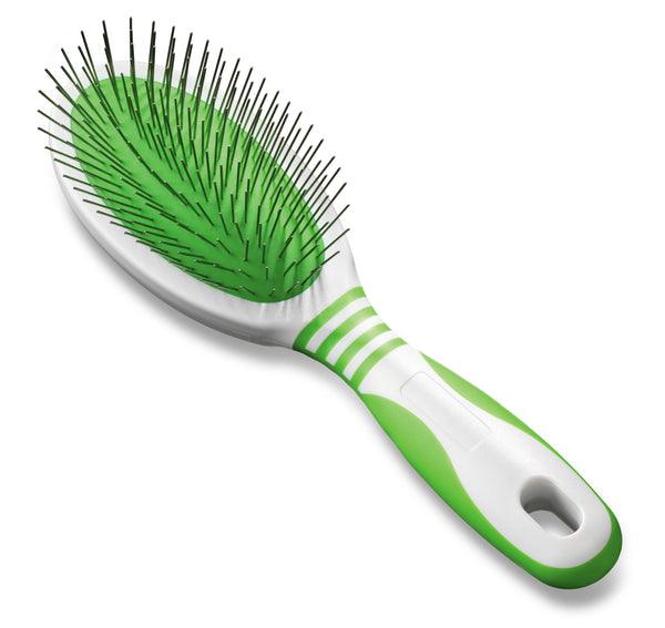 Andis Pin Brush Large  - White/Lime Green - Artemis Grooming Supplies