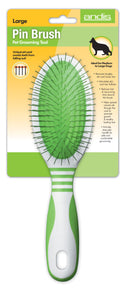 Andis Pin Brush Large  - White/Lime Green - Artemis Grooming Supplies