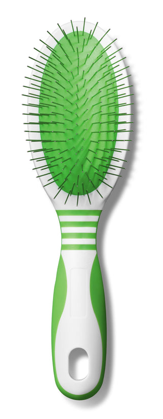Andis Pin Brush Large  - White/Lime Green - Artemis Grooming Supplies