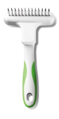 Andis Flexible Rake Comb - White/Lime Green - Artemis Grooming Supplies