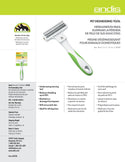 Andis Deshedding Tool - White/Lime Green - Artemis Grooming Supplies