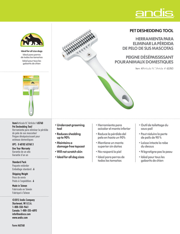 Andis deshedding clearance tool