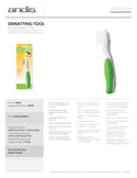 Andis Dematting Tool - White/Lime Green - Artemis Grooming Supplies