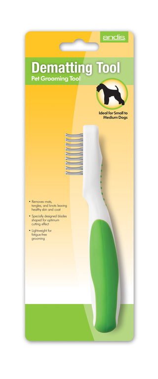 Andis Dematting Tool - White/Lime Green - Artemis Grooming Supplies