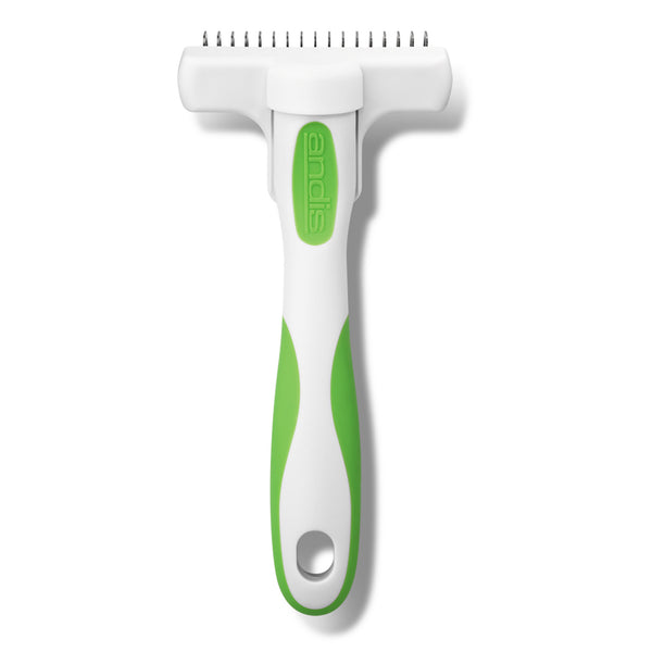 Andis Deshedding Tool Compact - White/Lime Green - Artemis Grooming Supplies