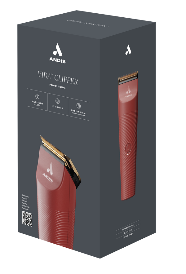 Andis Clipper Vida - Raspberry - Artemis Grooming Supplies